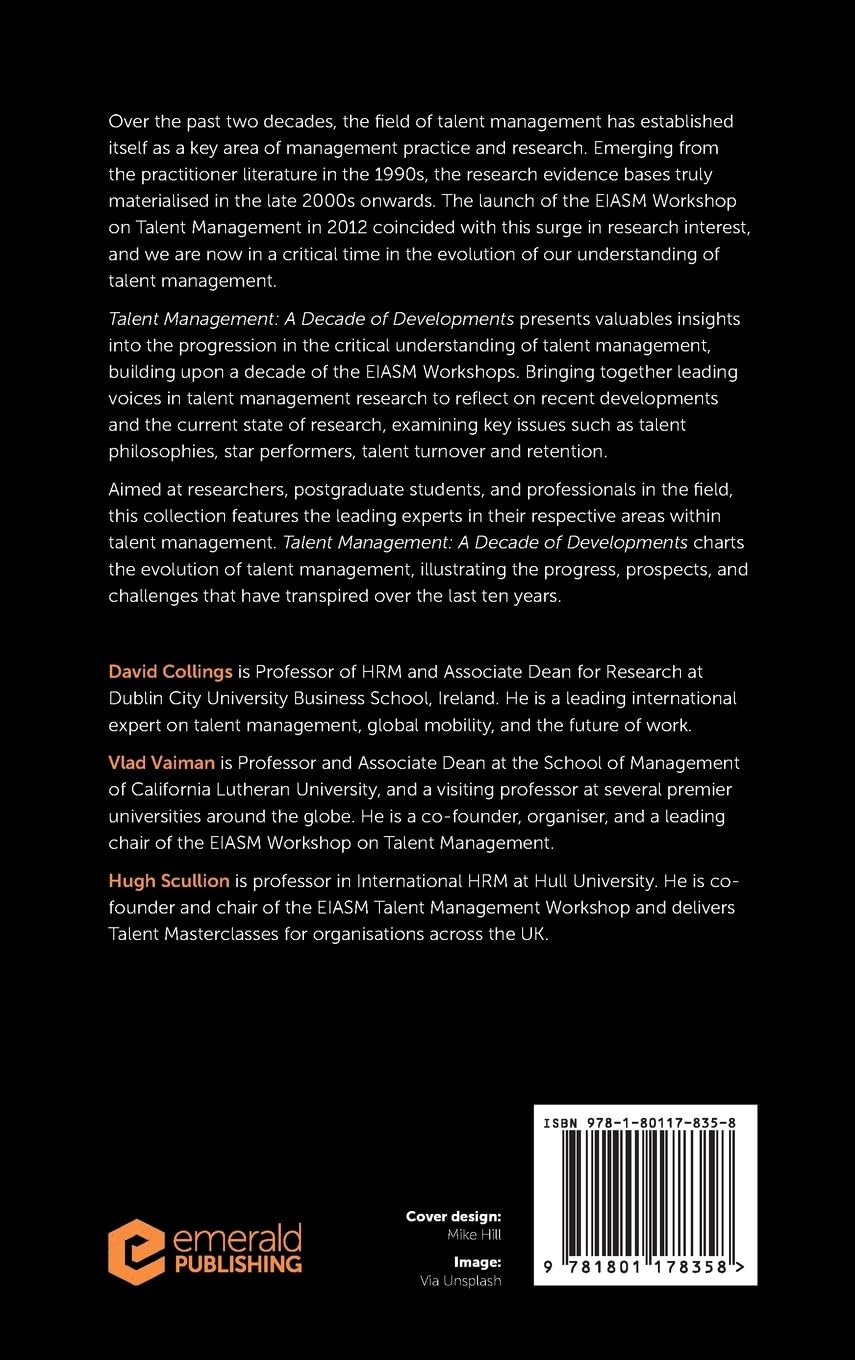 Talent Management: A Decade of Developments