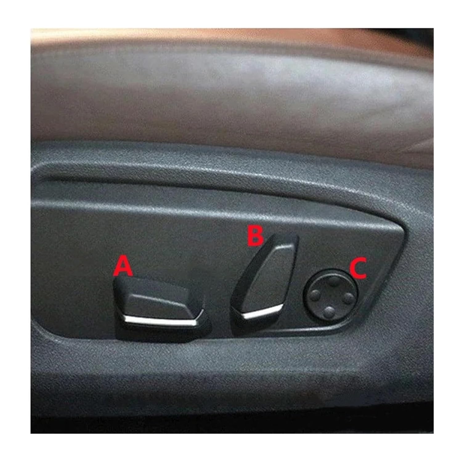 Button Electric Fit for Seat Adjustment Button Power Lumbar Support Headrest Switch Fit for BMW 5 6 7 Series X5 F15 X6 F16 F18 520 525 528 Control Switch(1 PCS B Right)