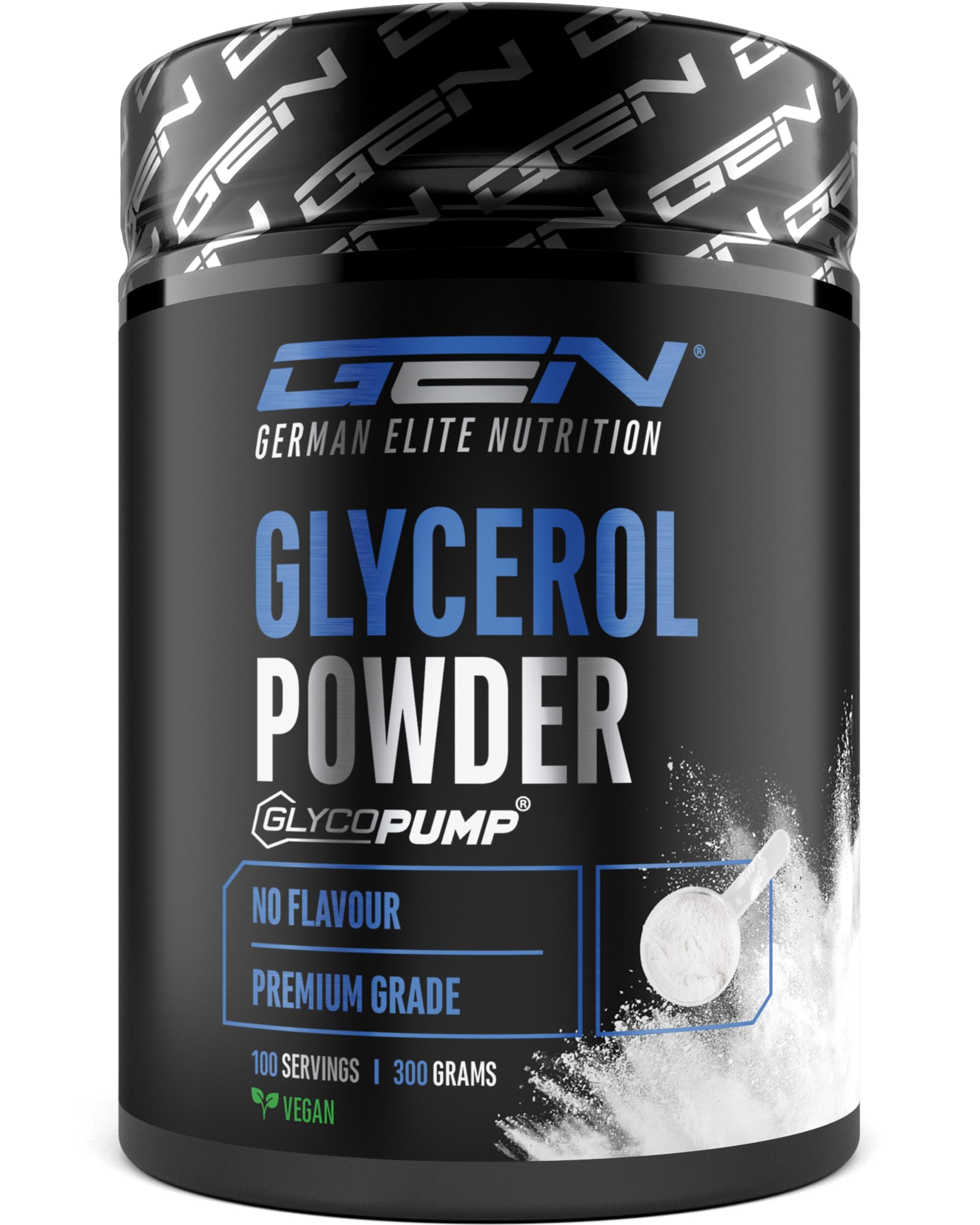 GlycoPump® 300 g - Glicerolo puro in polvere con il 65% di glicerina - Senza additivi - Insapore, vegano, adatto agli sportivi