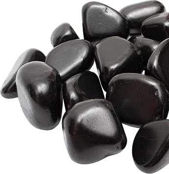 Tumbled Polished Shungite Stones 1/2 pound 227 grams - EMF, Reiki, and Massage Stone