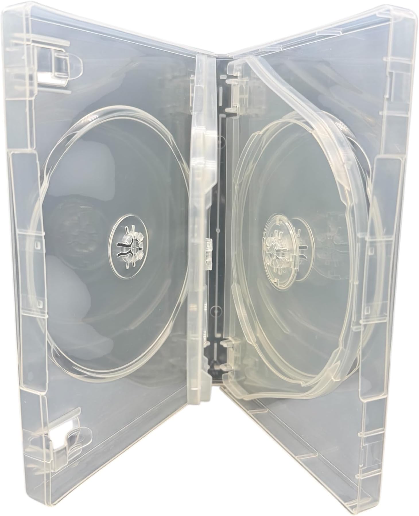 DragonTrading 1 x 5 Disc Clear DVD Disc Case With 27mm Spine Booklet Clips And Outer Sleeve For Artwork Inlay. Hold 5 CD DVD or Blu Ray Discs. Same Cases As Used By Major Film Studios
