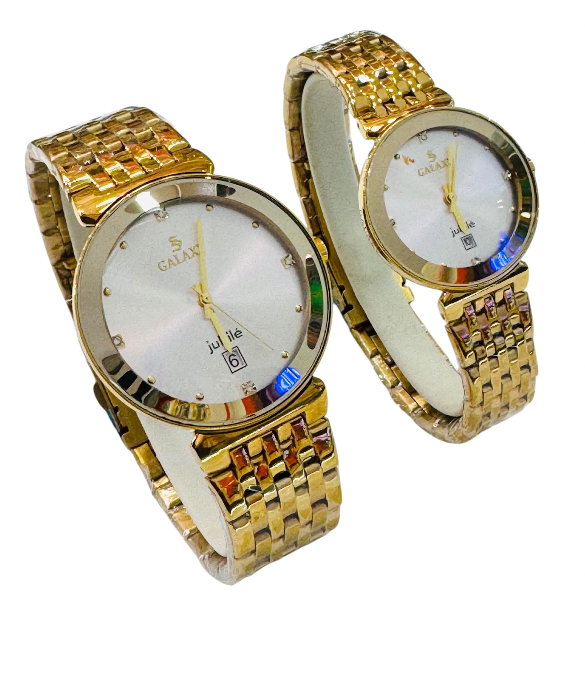 Galaxy Couple watch Best Collection for Couple, Water Resistance stainless steel Gift Pack