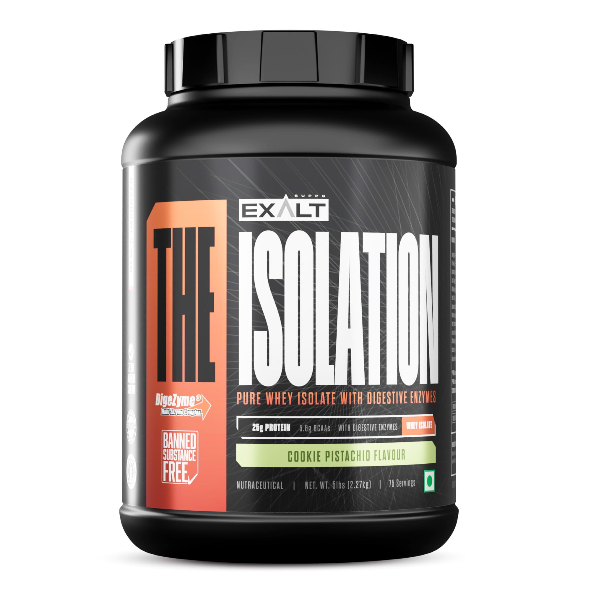 The Isolation Pure Whey Isolate With Digestive Enzymes | 25g Protein | 5.6g BCAAs | 150mg Digestive Enzyme | Zero Added Sugar | Whey Isolate (2.27 Kg, Caffe Latte) — Amazon image 12
