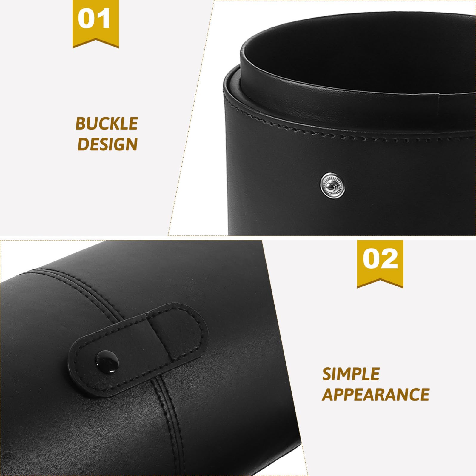 Custodia Semplice Pu per con e in Nero da Coperchio Pennelli Organizer, Facile da e Chiudere, per Viaggio e Quotidiano