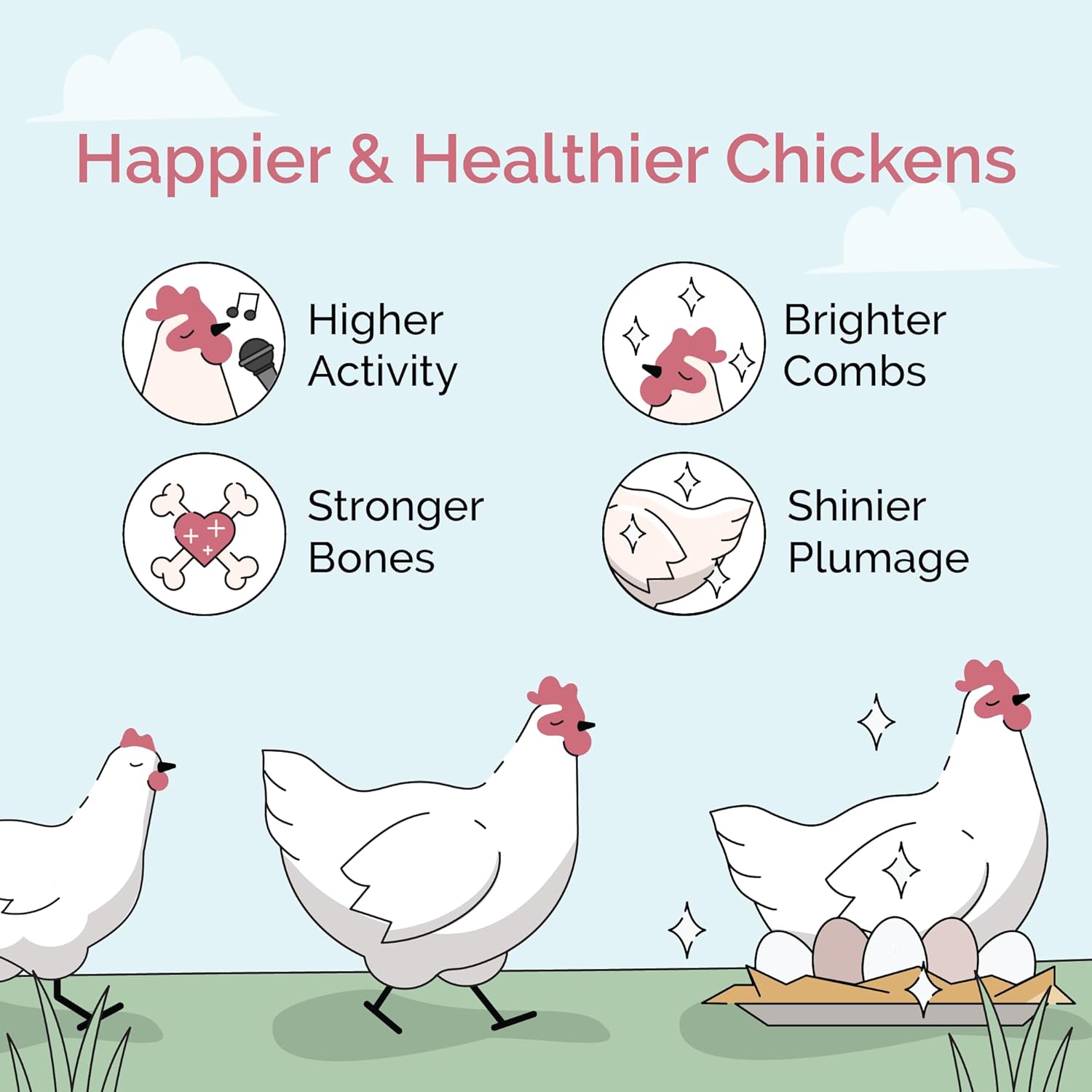 Mile Four Organic Chicken Feed (23 lbs) Grower Whole Grain, Non-GMO, USA Grown, 18% Protein, Corn-Free, Soy-Free, Non-Medicated Feed for Chickens