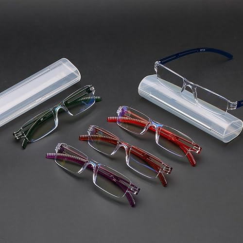 Vista 27 de Paquete de 5 lentes de lectura de computadora con bloqueo de luz azul para lectores, con filtro antirreflejante A-5 Pack Mix