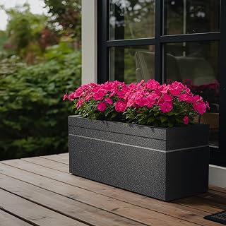 TrustBasket Haven 21 Inch (Set of 2) German Lightweight Polymer Planter | Unbreakable UV-Protected Flower Pot for Living R... Price In India