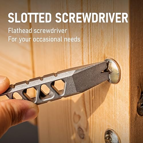 Miniatura 6 de TISUR Barra de palanca EDC de titanio, herramienta multiherramienta para llavero, herramienta de bolsillo, abridor de botellas, llavero de titanio