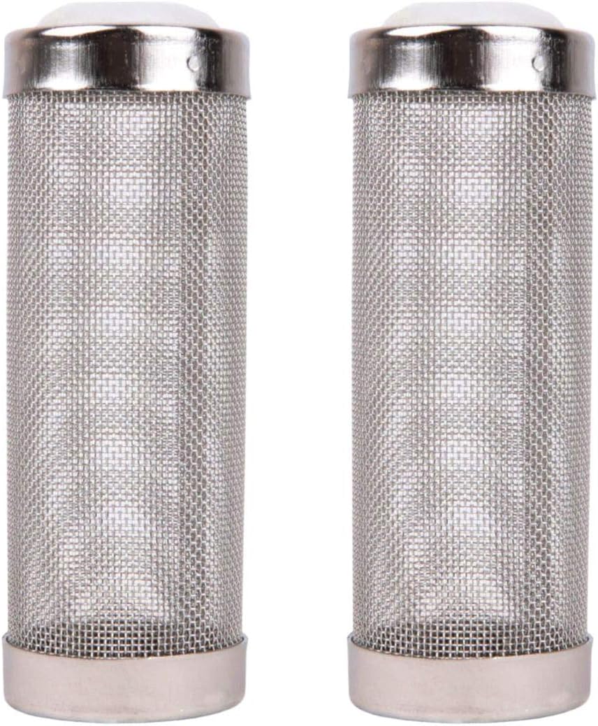 2pcs Stainless Steel Aquarium Filter Guard Fish Tank Inlet Mesh Cover (Small)