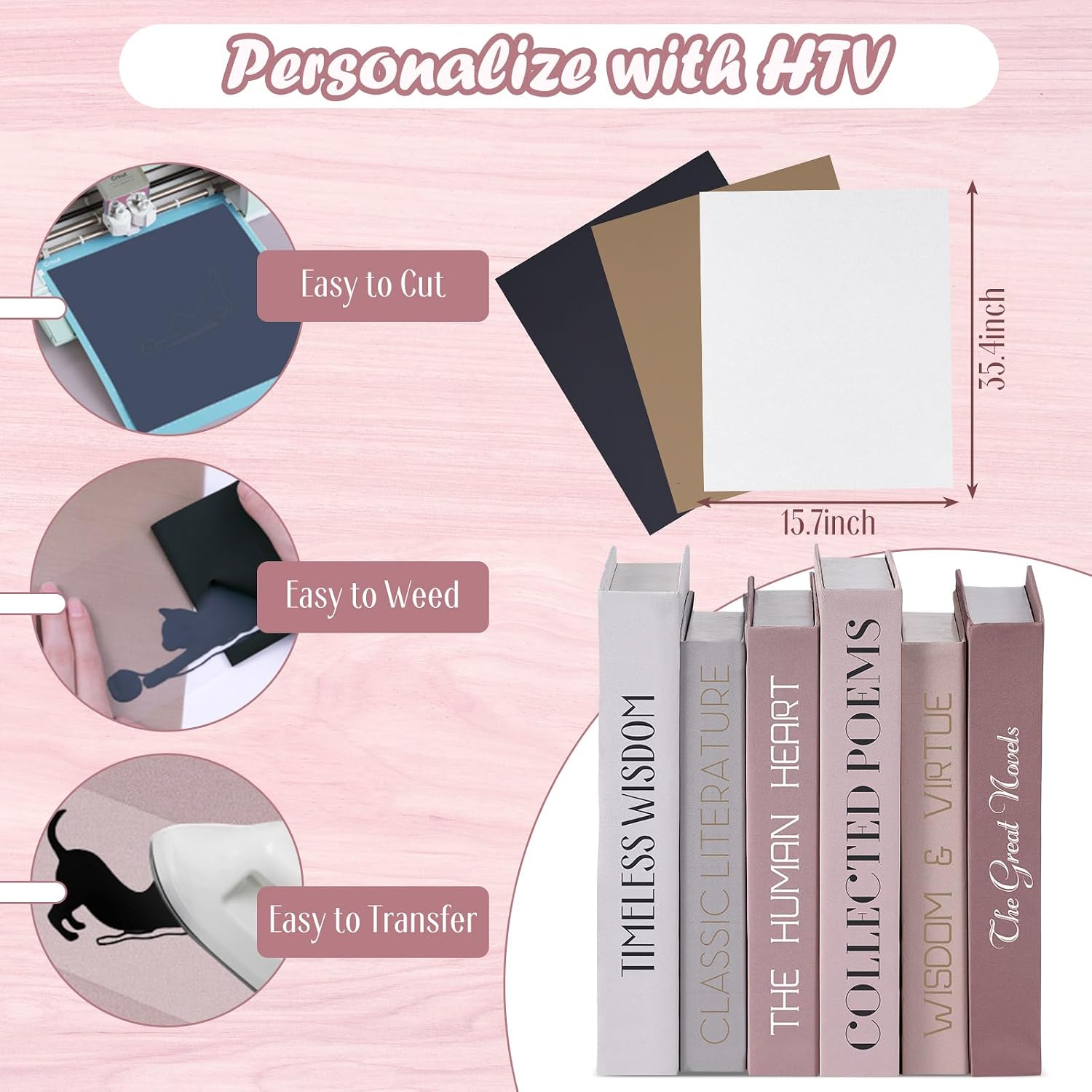 Feifeiya Book Binding Cloth DIY Material Kit for School, Earth Color image 3