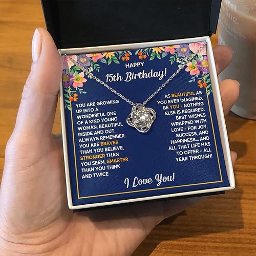 Miniatura 4 de FG Family Gift Mall Regalos de quinceañera para una niña de 15 años, regalos para cumpleaños de 15 años, ideas de regalo para adolescentes, collar