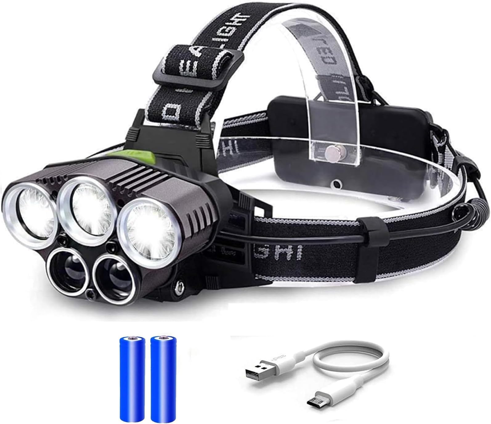 Frontale LED Rechargeable USB étanche - Lampe Torche Frontale Ba Q6K1 - Pour Running, Camping