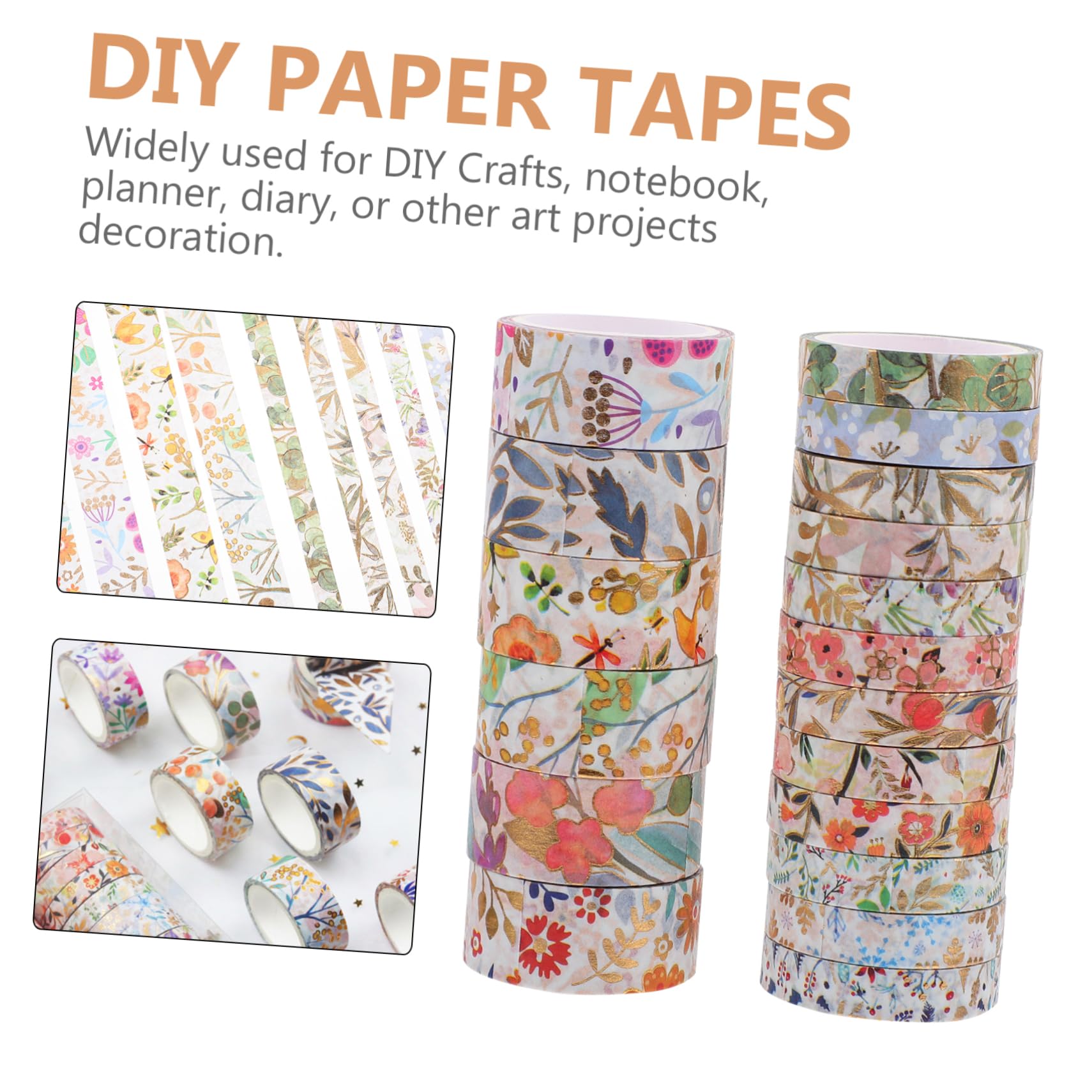 54rollen Washi Tape Mit Bunten Blumenmustern Dekoratives Klebeband Für -handwerke Scrapbooking Notizbuchgestaltung Und Kreative Projekte
