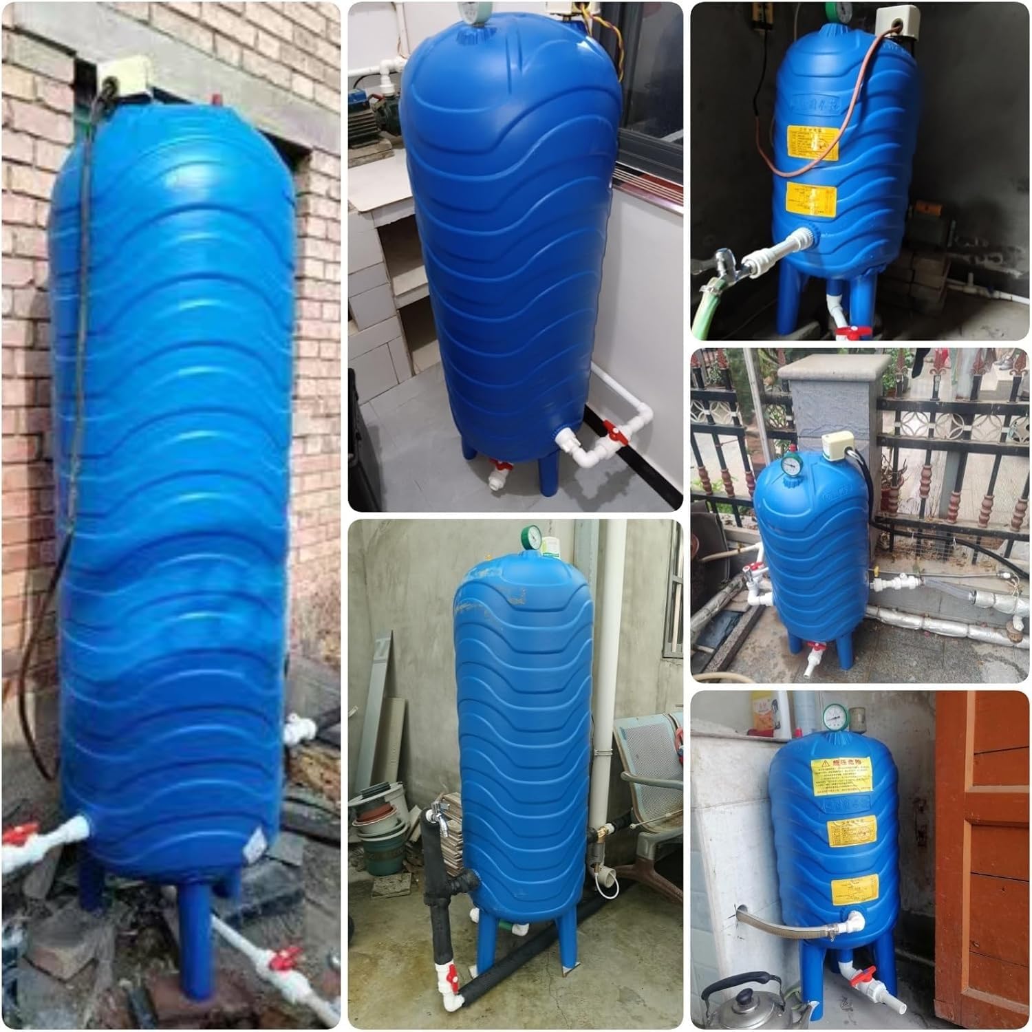 Kanister Wassertank 60L 100L 120L 150L 200L Wasserdrucktanks für die Bewässerung von Küche, Toilette, Garage und Garten(52.8Gal/200L(51.2x17.7in/130x45cm))
