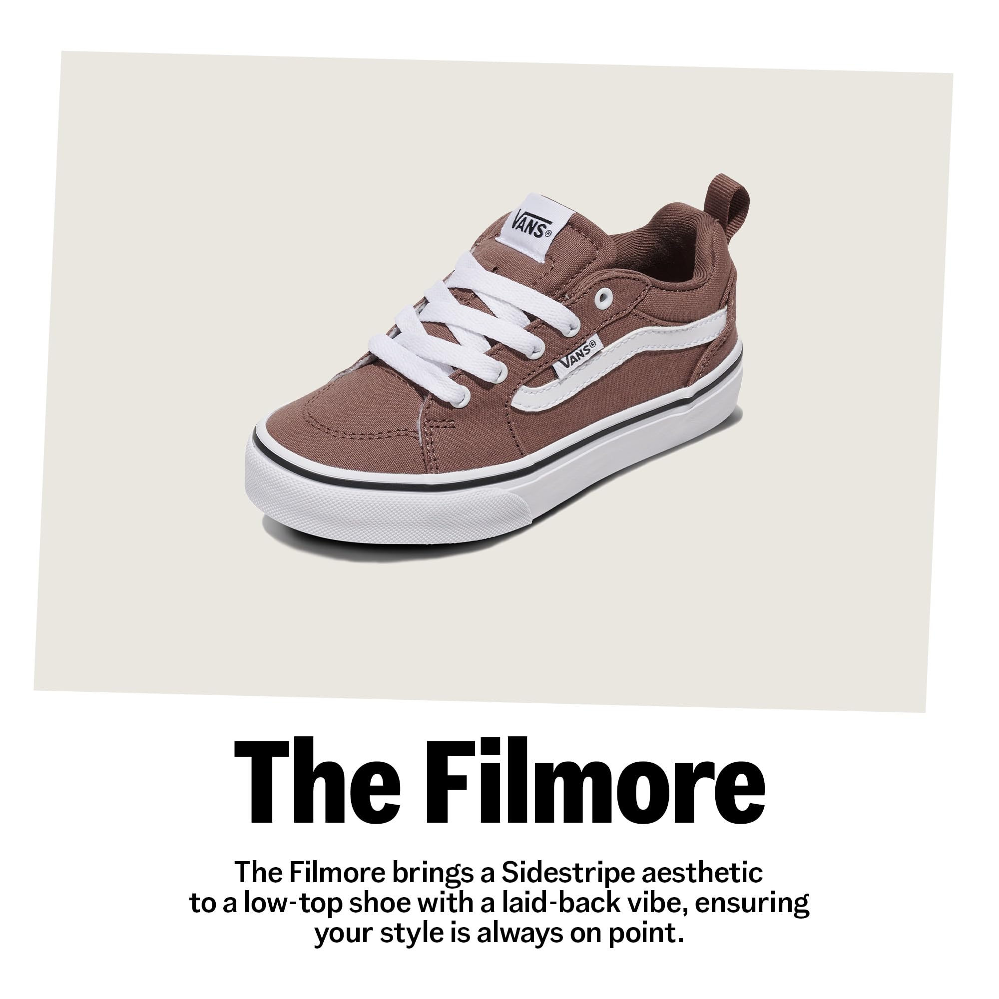 Vans Dziecięce buty sportowe FilmoreFilmore uniseks, Płótno czarno-białe, 38.5 EU