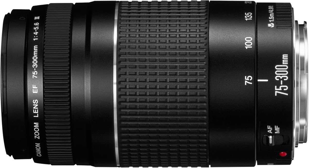 Canon EF 75-300 mm f/4-5.6 III Teleobjetivo con zoom (negro)