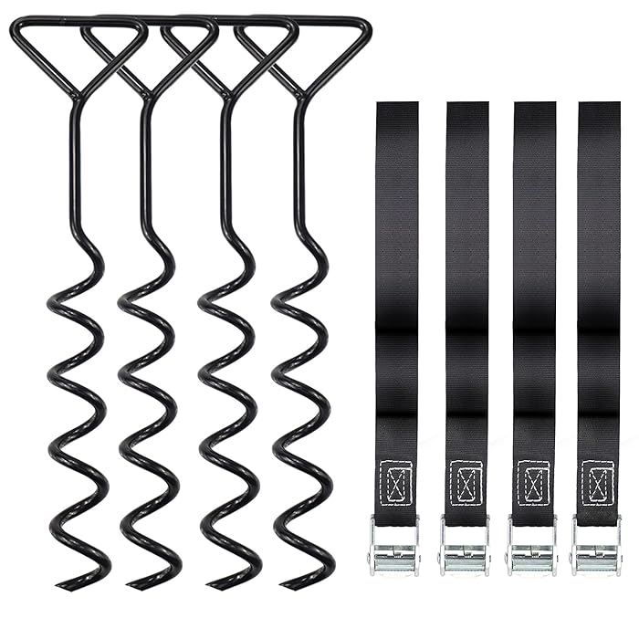 Buy Trampoline Anchor Kit, Bogeer Heavy Duty Trampoline Ground Anchor