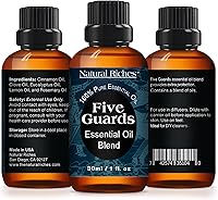 Vista 2 de Mezcla de aceite esencial Five Guards Thieves Synergy, 1,05 onzas, de grado terapéutico 100 % puro, protege la salud