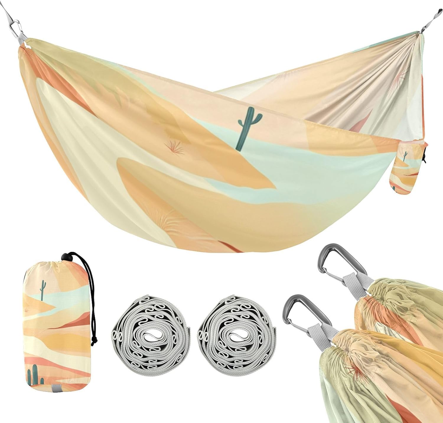 Art Desert Light Color Hammocks for Camping Tree Hammock for Indoor Outdoor Patio