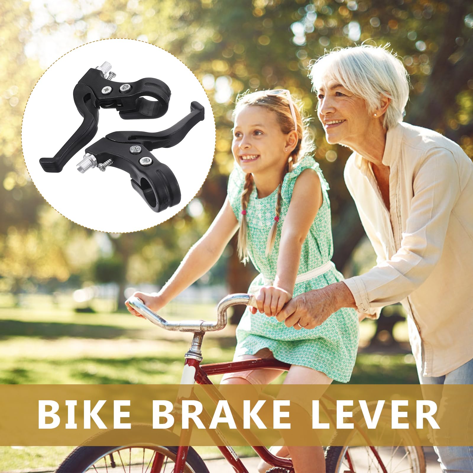 CLISPEED Bambini Bicicletta Leva del Freno Maniglia del Freno Bambini Bike Ciclismo Leve Ricambi Bici Accessori per Biciclette (Nero)