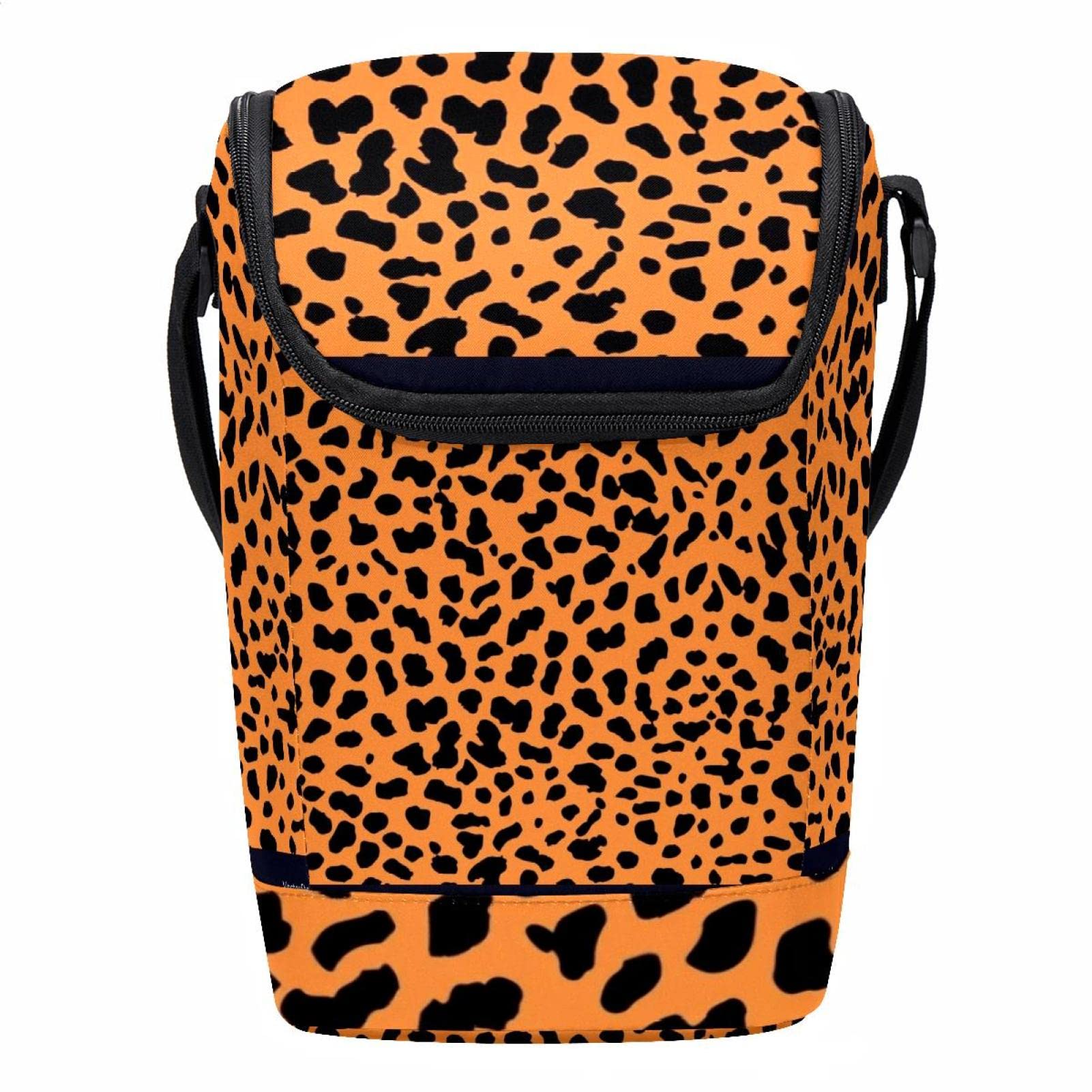 Bolsa de almuerzo sin costuras de leopardo unisex y lonchera ligera