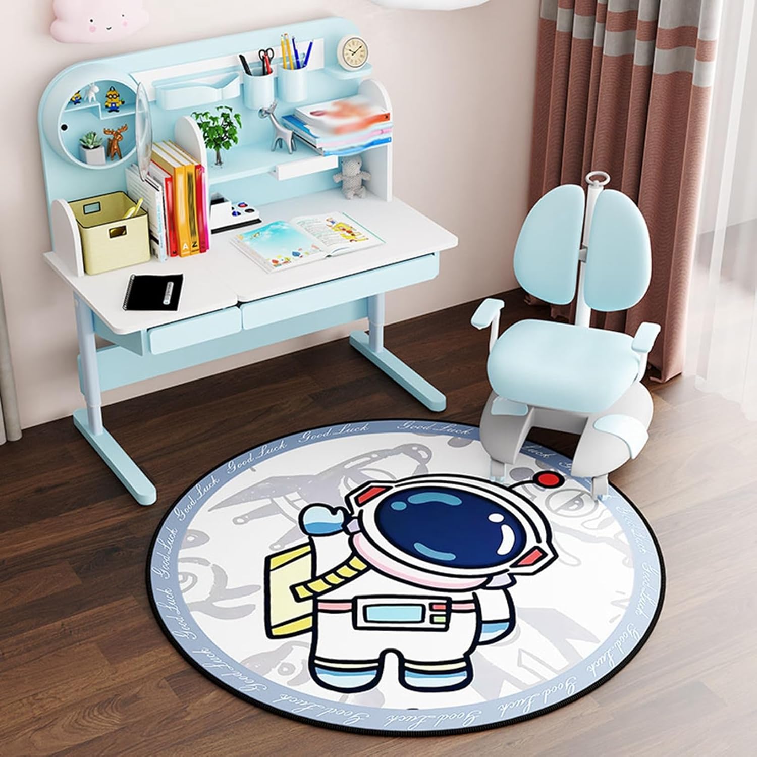 丸形 チェアマット ゲーミングチェアマット 足元ラグ 可愛い柄 円型