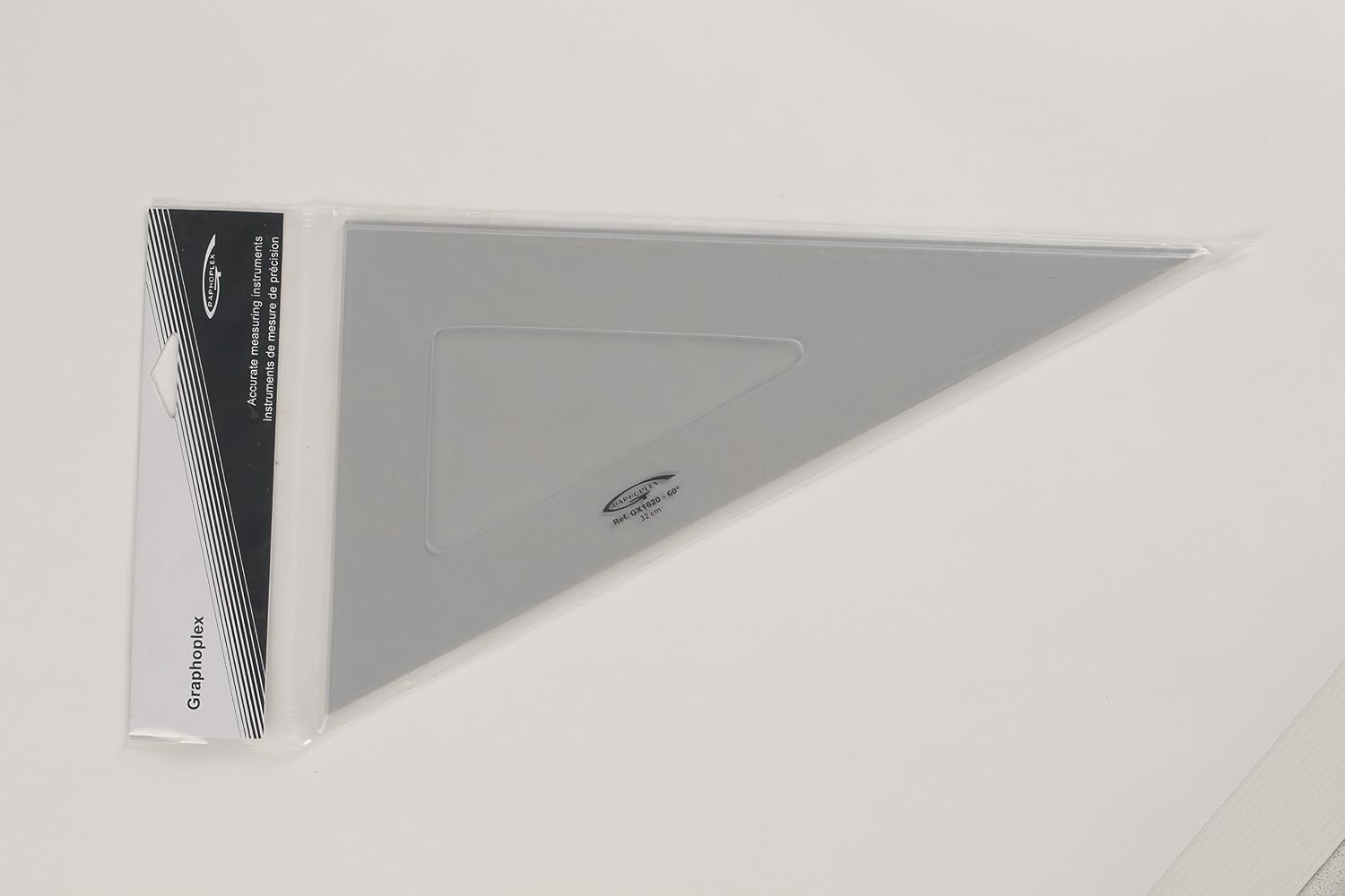 Set Square 60 ° 3 Edges (Clear 32 cm Transparent