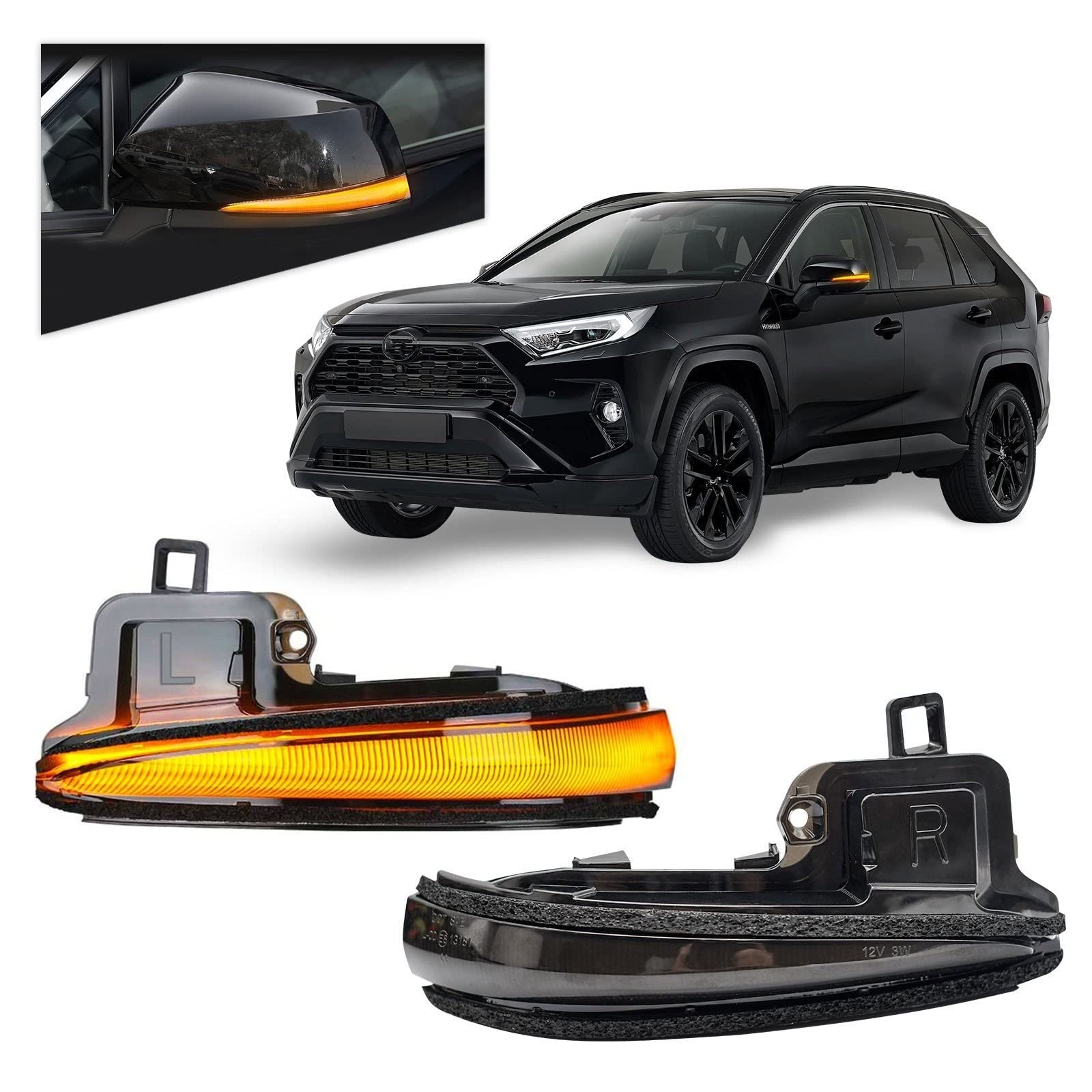 Luz Intermitente Lateral para Espejo retrovisor de Toyota Rav4 Highlander Xu70 2020 2021