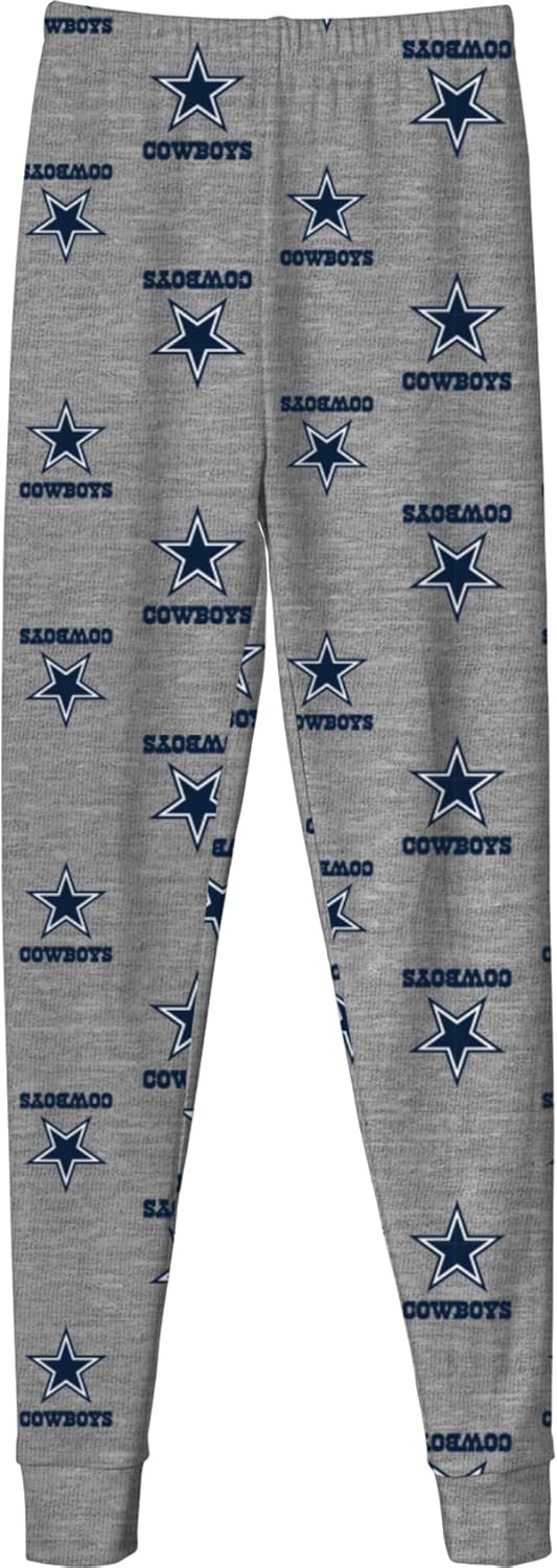 Preschool Heathered Gray Dallas Cowboys Long Sleeve T-Shirt & Pants Sleep Set