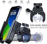 Vista 4 de Soporte de teléfono para bicicleta, soporte de motocicleta, [bloqueo 1S] abrazadera para manillar de bicicleta, soporte de teléfono celular