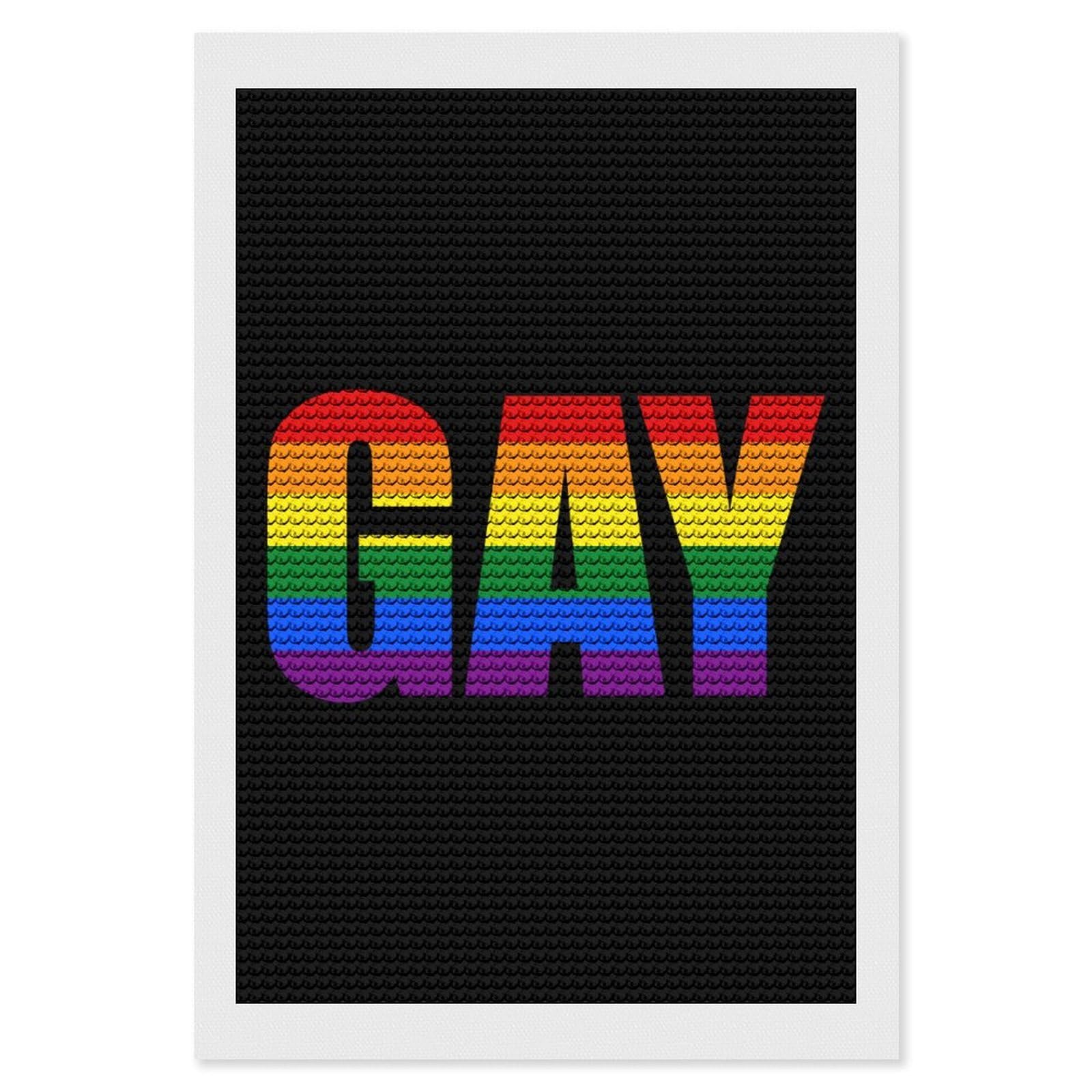Nclqvjxzkhw Style Gay Prouds-Rainbow Lgbt Diamond Art Painting For Adult Round Diamonds Pictures Arts Crafts Home Wall Decor 8"X12"