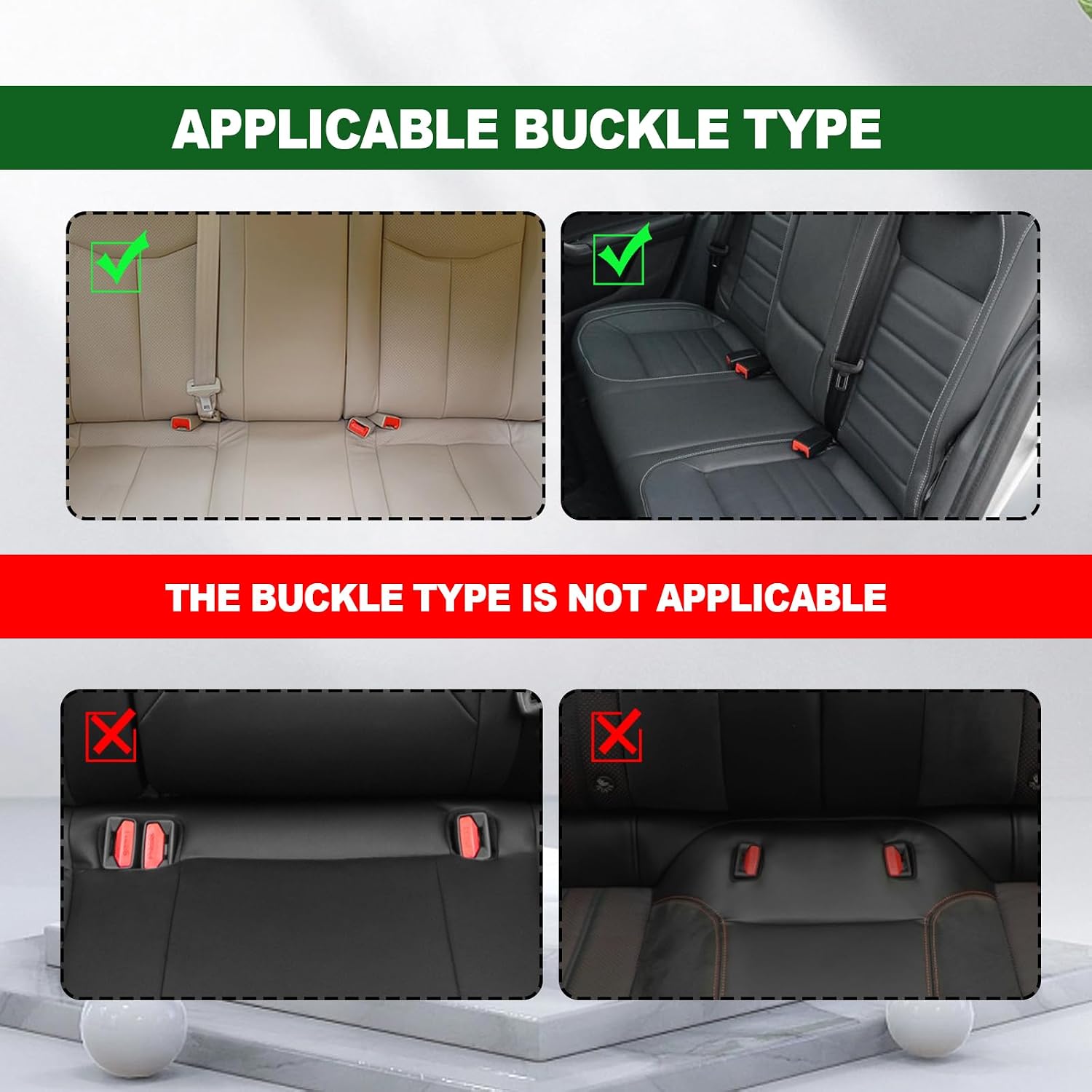 2Pcs Safety Belt Buckle Holder Booster Auto Safety Belt Guard Easy Access to The Buckles of Rear Seats Car Accessories - Friendly to Kids, and Passengers with Special Needs (red)