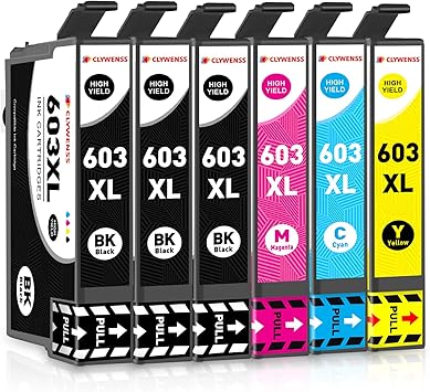 Clywenss 603 XL Ink Cartridges Compatible with Epson 603XL for ...