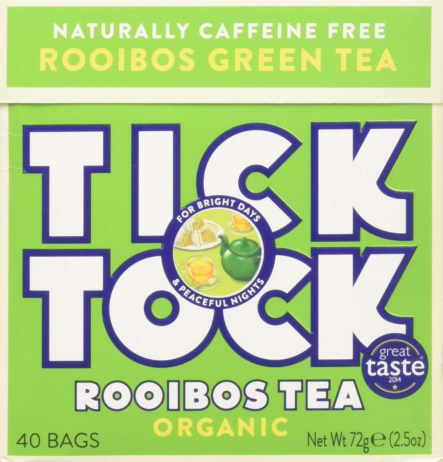 Tick Tock Organic Green Tea 40 Bag - CLF-TT-3405 by Tick Tock