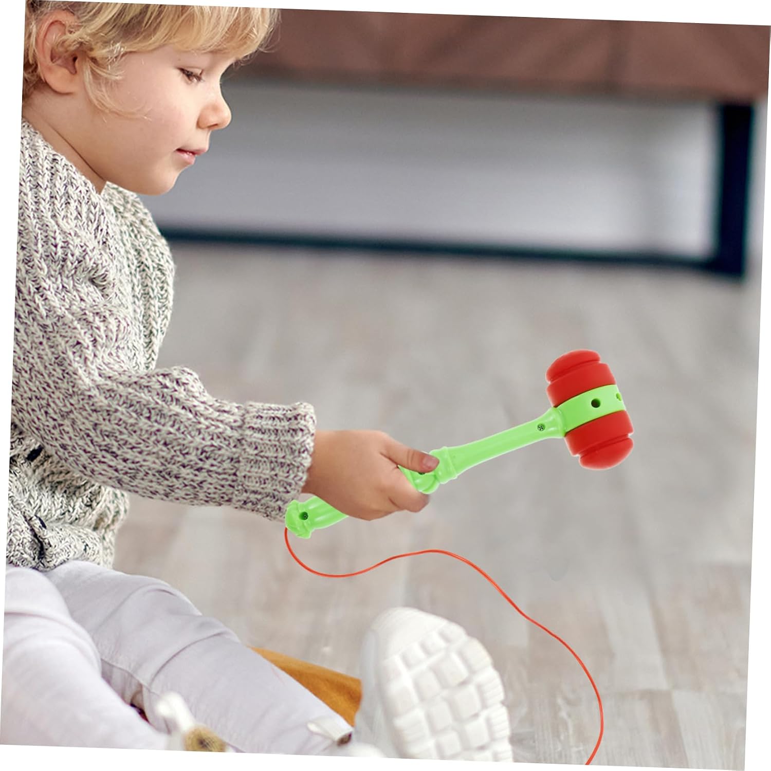 Interactive Pounding Hammer Mallet for Games DIY Fun Early Education Safe and Engaging Squeaky Hammer for Boys for Home Play