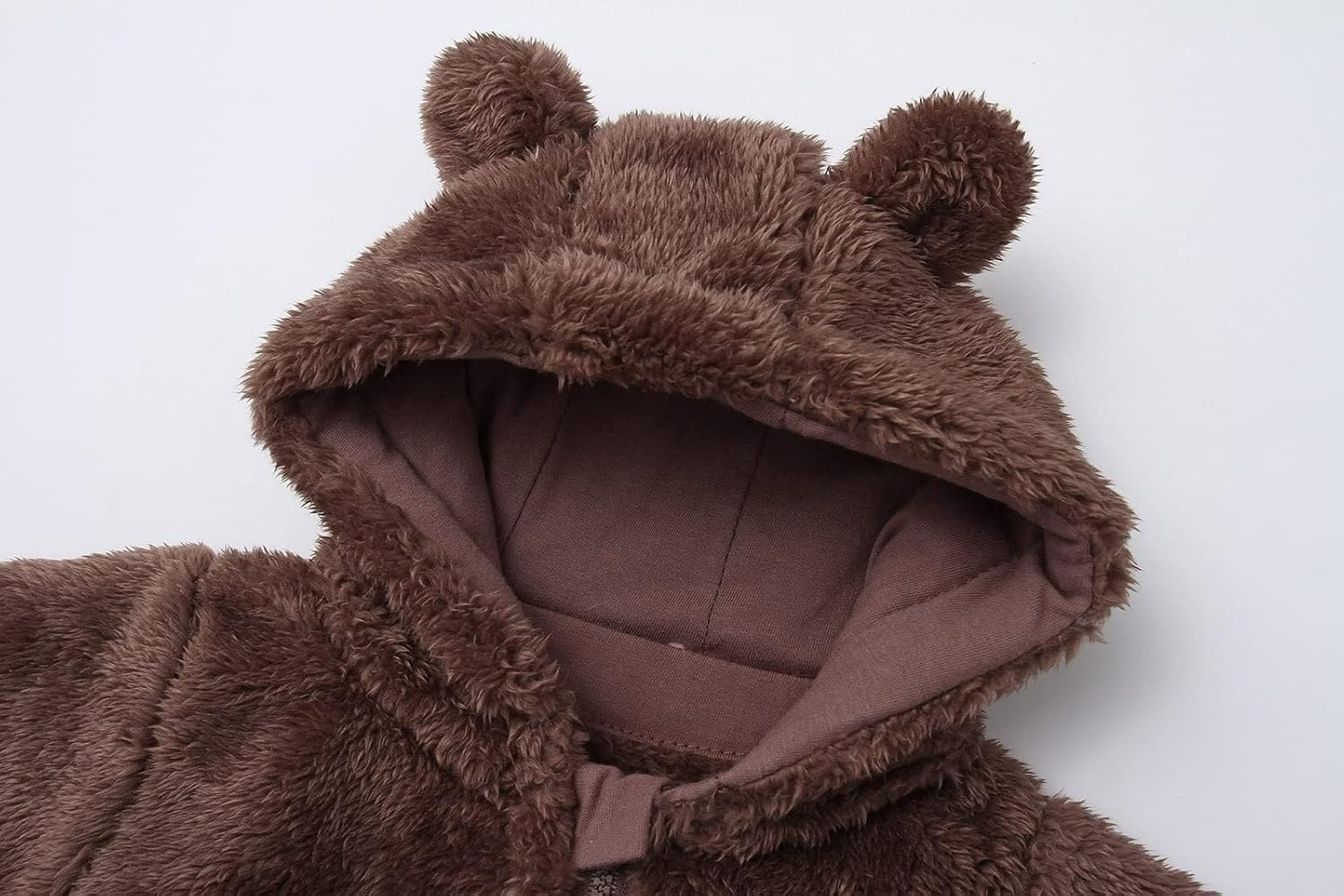 Newborn Baby Romper Fleece Onesie Jumpsuit Toddler Warm Hooded Outwear Outfits for Infant - Image 3