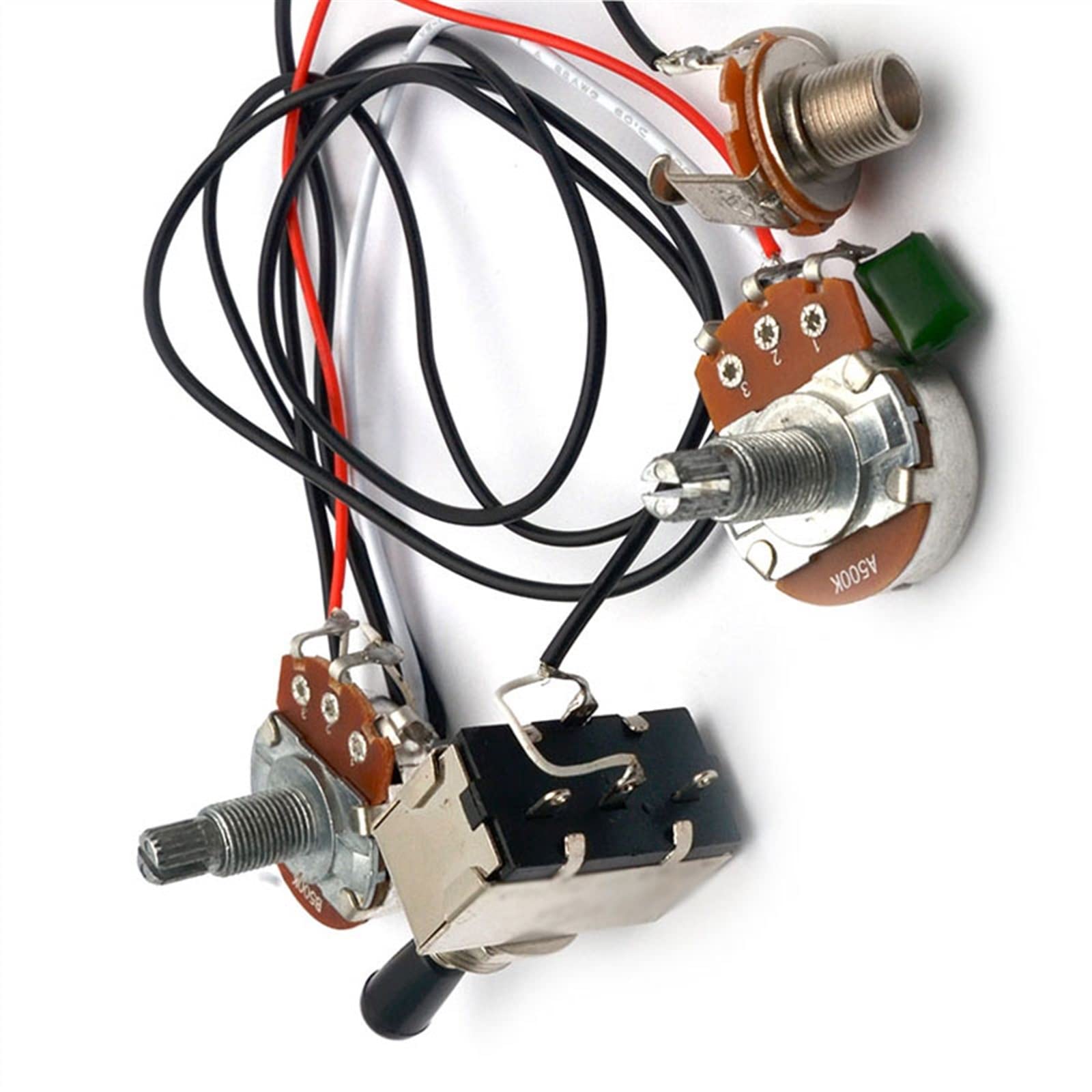 10 Zestaw Kable W Wiązce Gitary Elektrycznej Prewired Dwa Przetworniki 3-drożny Przełącznik Dwupozycyjny Do Gitary Elektrycznej zestaw wiązek przewodów do gitary elektrycznej