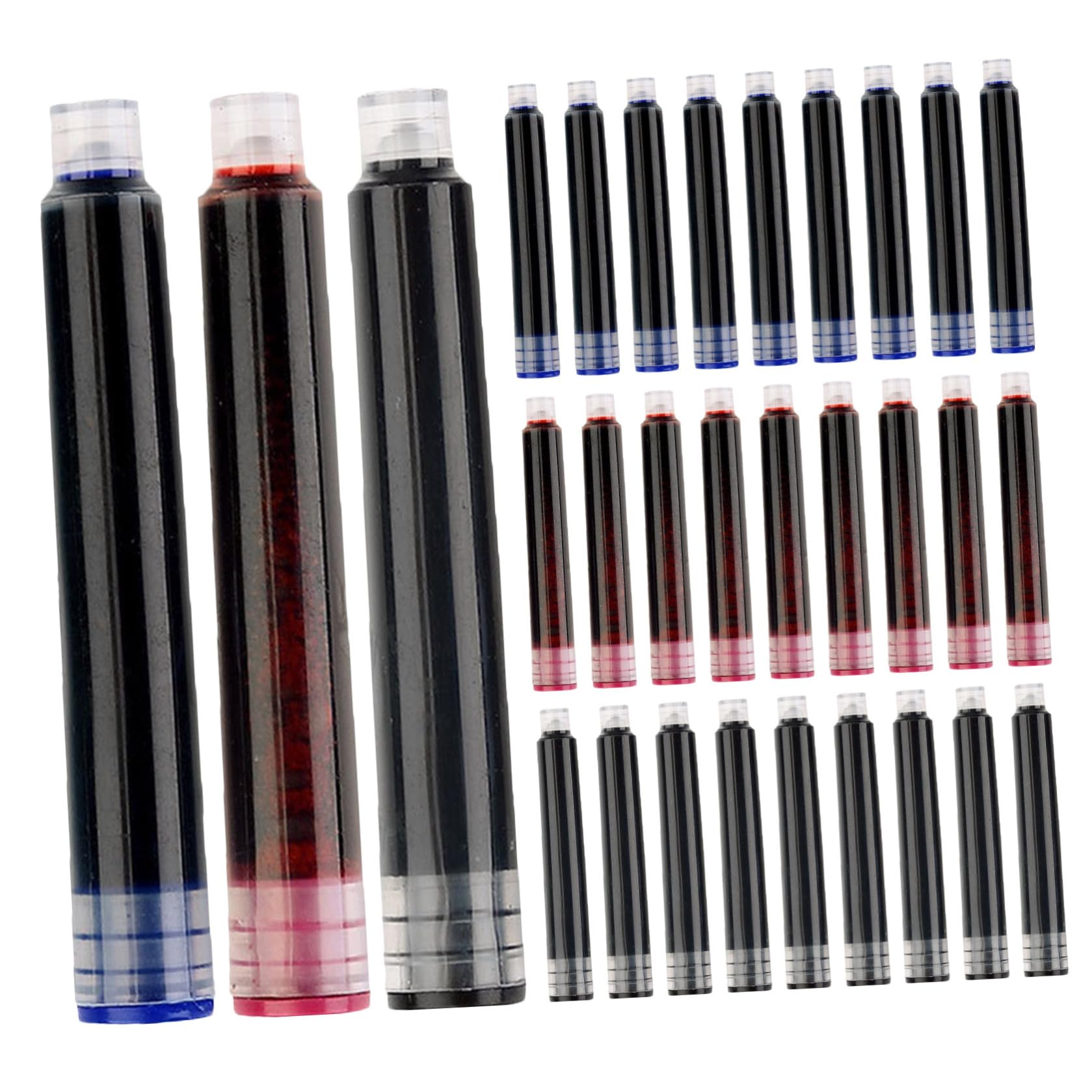 450 Pezzi Blu per Penna Stilografica di Inchiostro 3,4 Mm in Plastica Ricariche Nere e Rosse per Scuola e Ufficio
