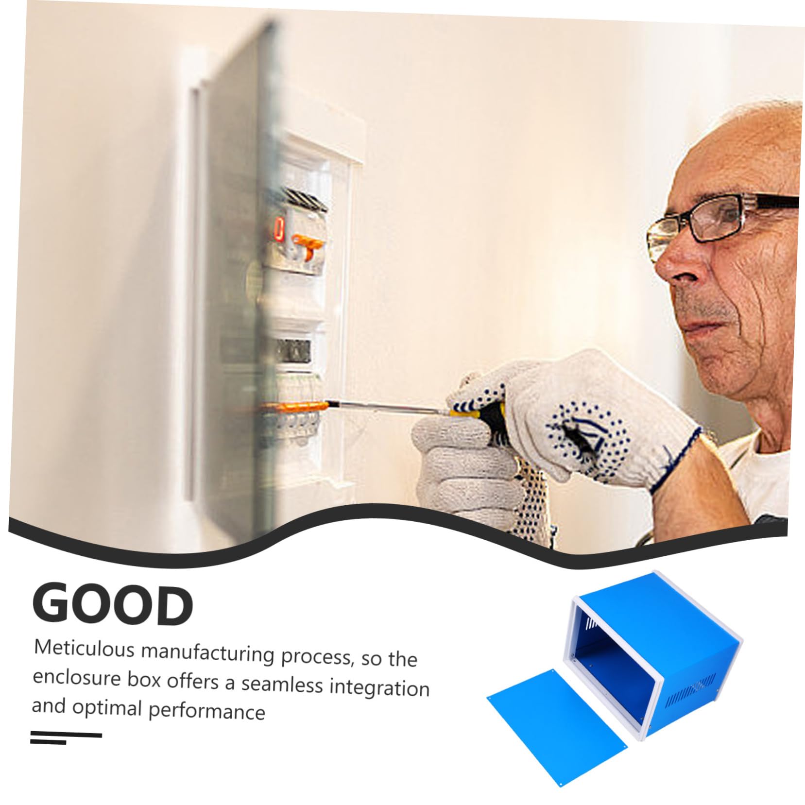 Artibetter Eisernes Selbstgemacht Elektrogehäuse Projektbox Anschlussdose Verteilerkasten Stromverteilerkasten Robust Korrosionsbeständig für Kommunikations und Messgeräte