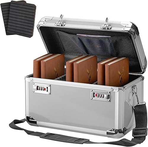 Miniatura 8 de Caja de bloqueo de aleación de aluminio con código, caja de almacenamiento con cerradura para medicamentos, efectivo, teléfono y objetos de valor, a