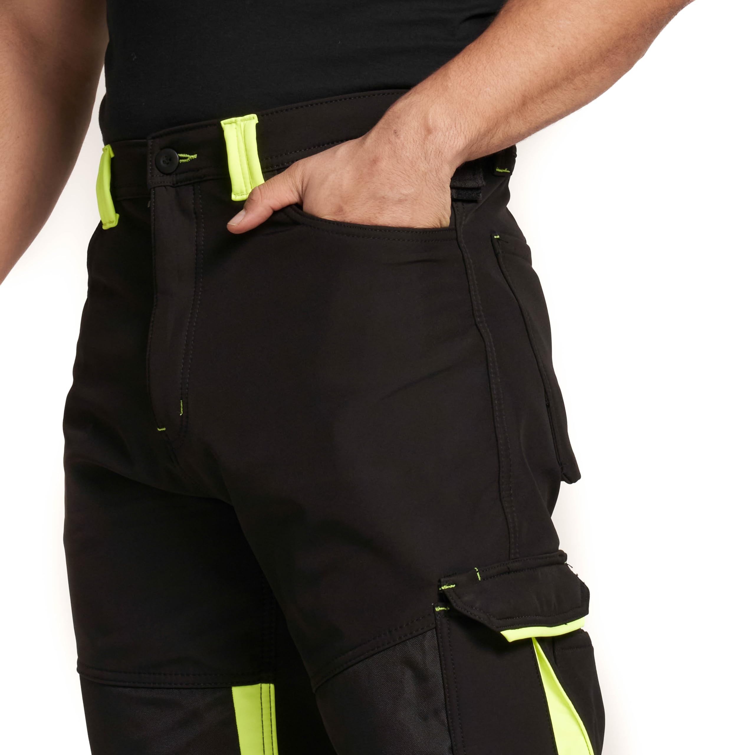 Pantalones de trabajo para hombre, de alta visibilidad, reflectantes, resistentes al agua, a prueba de lluvia, repelentes, resistentes al viento, de seguridad, para el trabajo,