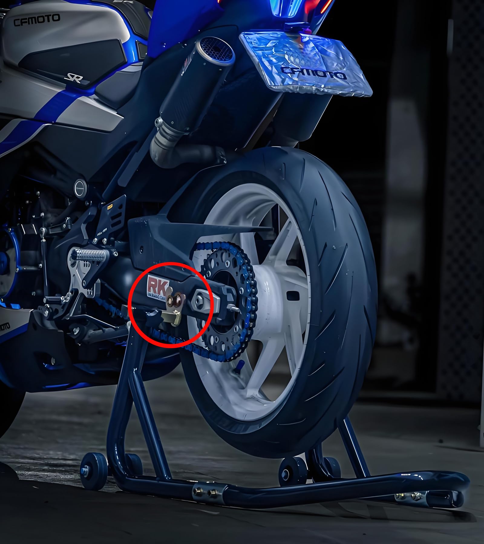 Moto M10 x 1.25 Diabolos 10MM Bobines pour CFMOTO 450NK 450SS 450SR 450MT 650MT 800MT 700CL-X 250SR 300NK - Bleu