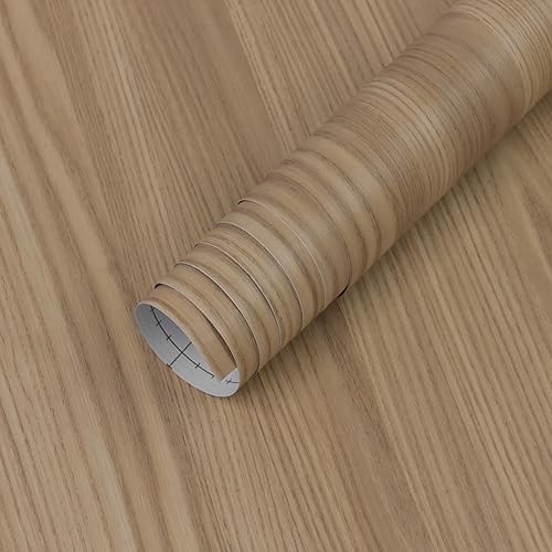 Miniatura 11 de Papel de contacto de nogal para gabinetes, papel de pared vintage de madera marrón oscuro, calcomanías de pared de bloque de carnicero sintético,