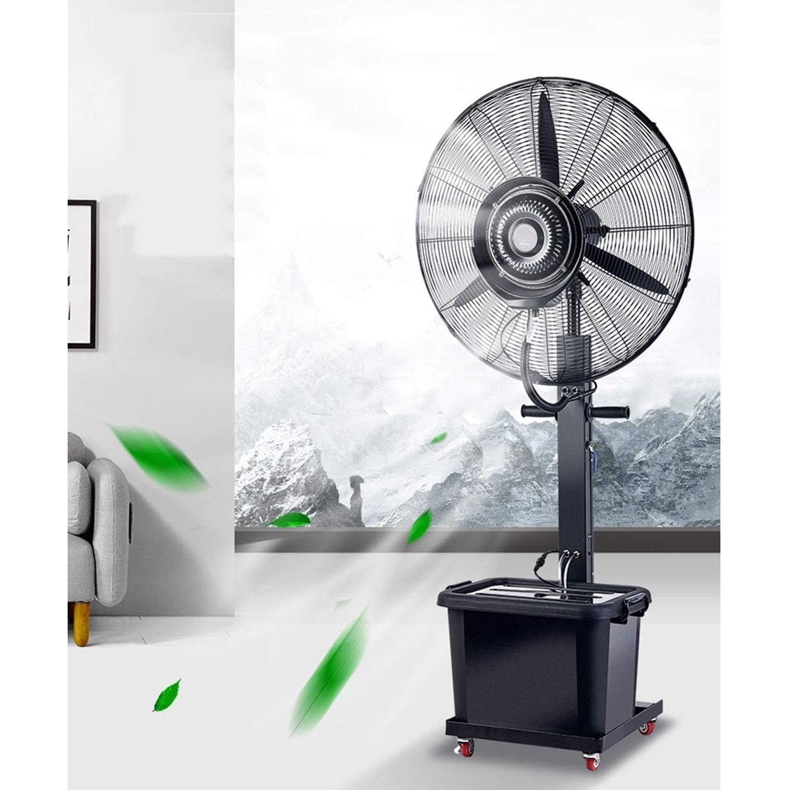 Ventilatore da Pavimento - 3 impostazioni di velocit, Testa della Ventola Regolabile - Ventola di Raffreddamento elettrica da Pavimento per Il Magazzino idroponico della Palestra