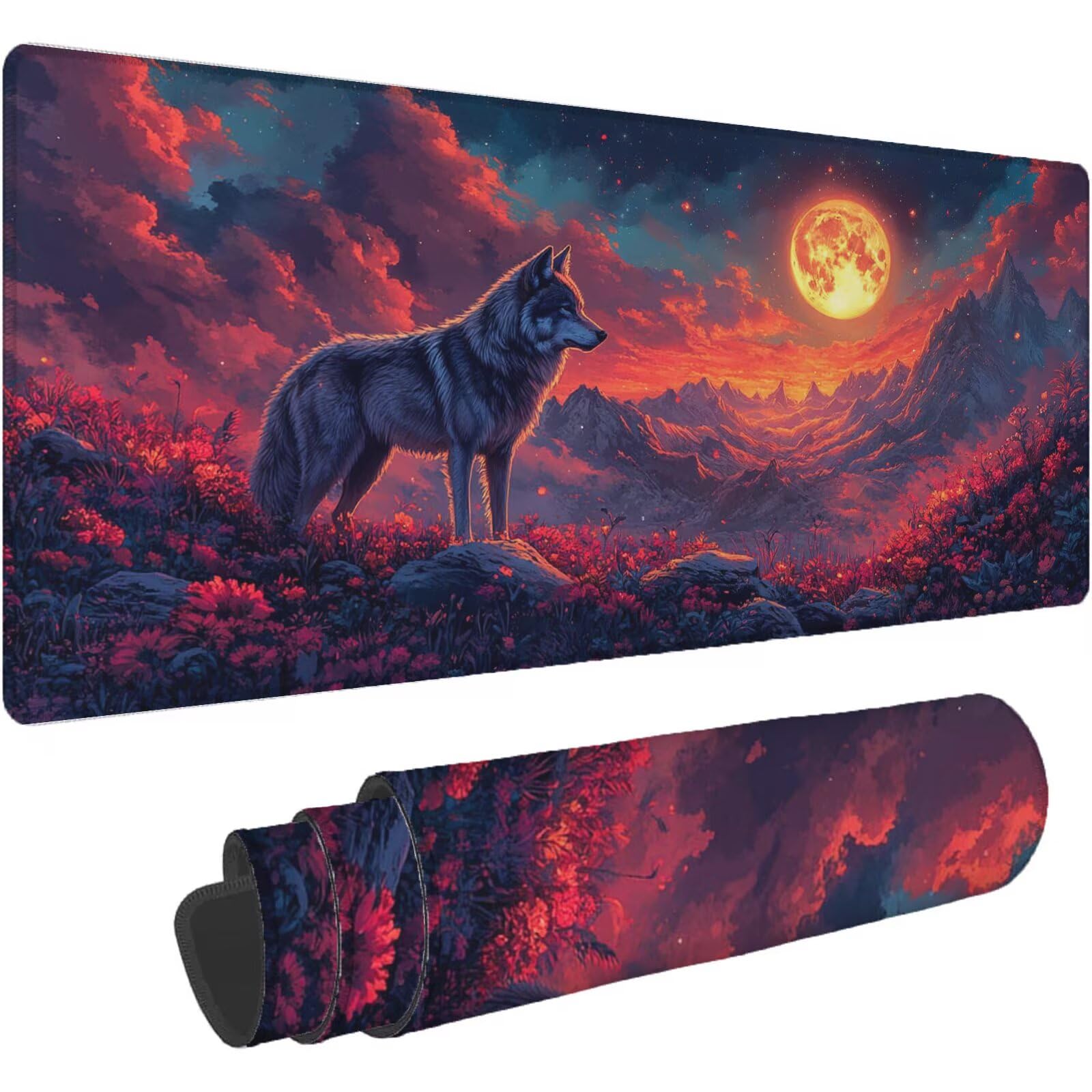 Podkładka pod mysz bordowa XXL podkładka pod mysz 1000 x 500 mm mata biurowa zwierzę podkładka pod mysz jednoczęściowa gumowa podstawa antypoślizgowa szyta podkładka pod mysz wodoodporna
