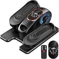 Vista 9 de HOMGIM Máquina elíptica para debajo del escritorio, ejercitador de piernas motorizado silencioso con control remoto inteligente, programas manuales