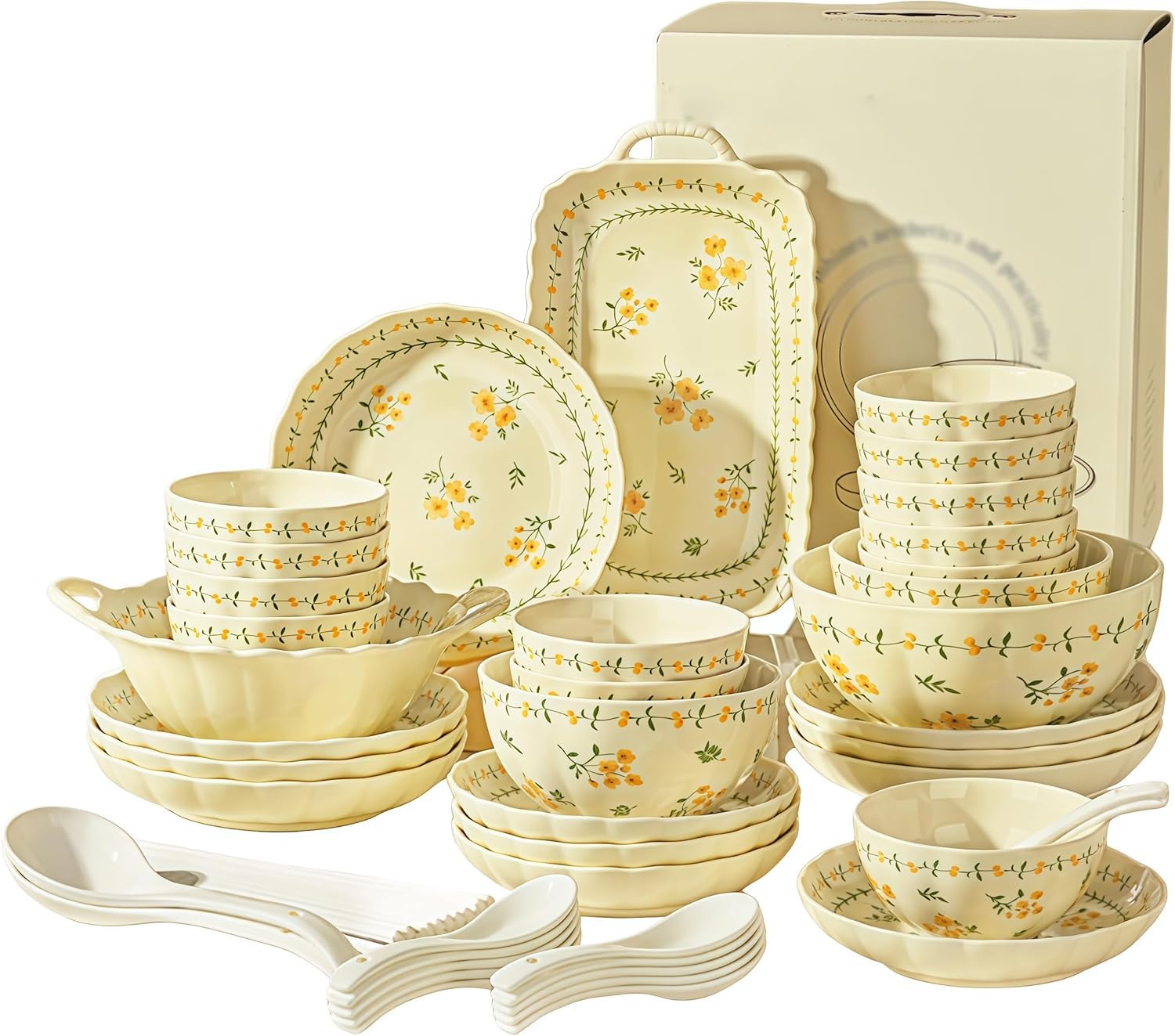 Porcelanowy zestaw zastawy stołowej dla 2 osób, talerze kamionkowe, miski garnek do zupy, łyżki, pałeczki, elegancka jadalnia, 13 sztuk