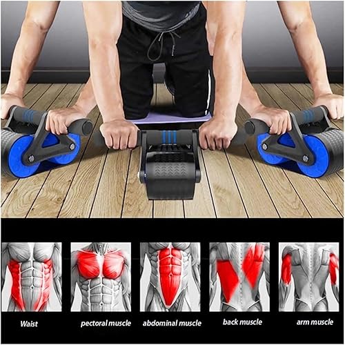 Miniatura 3 de Fit for Springback Wheels Roller Abdominal Exerciser - Mute Fitness Equipment for Push-Ups and Core Training