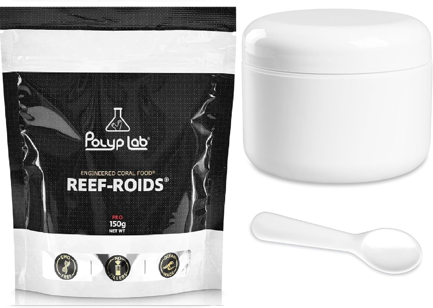 Polyp Lab Polyplab Reef-Roids 150g Spoon Jar Bundle Reefroids Coral Fish Food