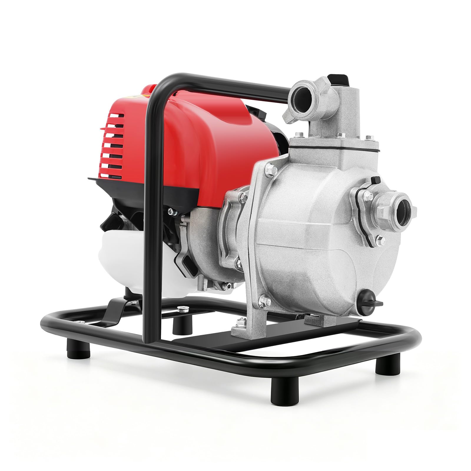 Bomba de agua de gasolina de 1 pulgada con motor de 4 tiempos de 1,2 kW, capacidad de extracción de 8100 l/h, altura de agua de aspiración de 8 m, autoaspiración de 3 m, bomba de agua sucia